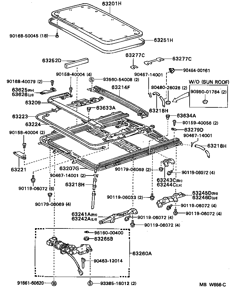 Exploded illustration MBW666C