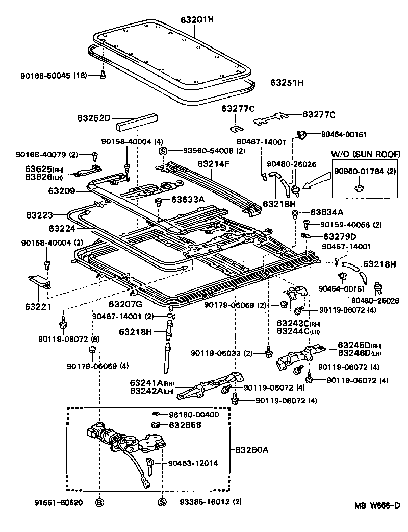 Exploded illustration MBW666D