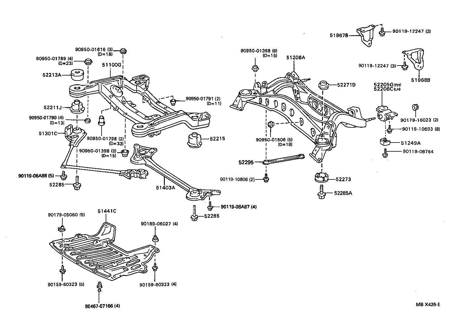 Exploded illustration MBX426E