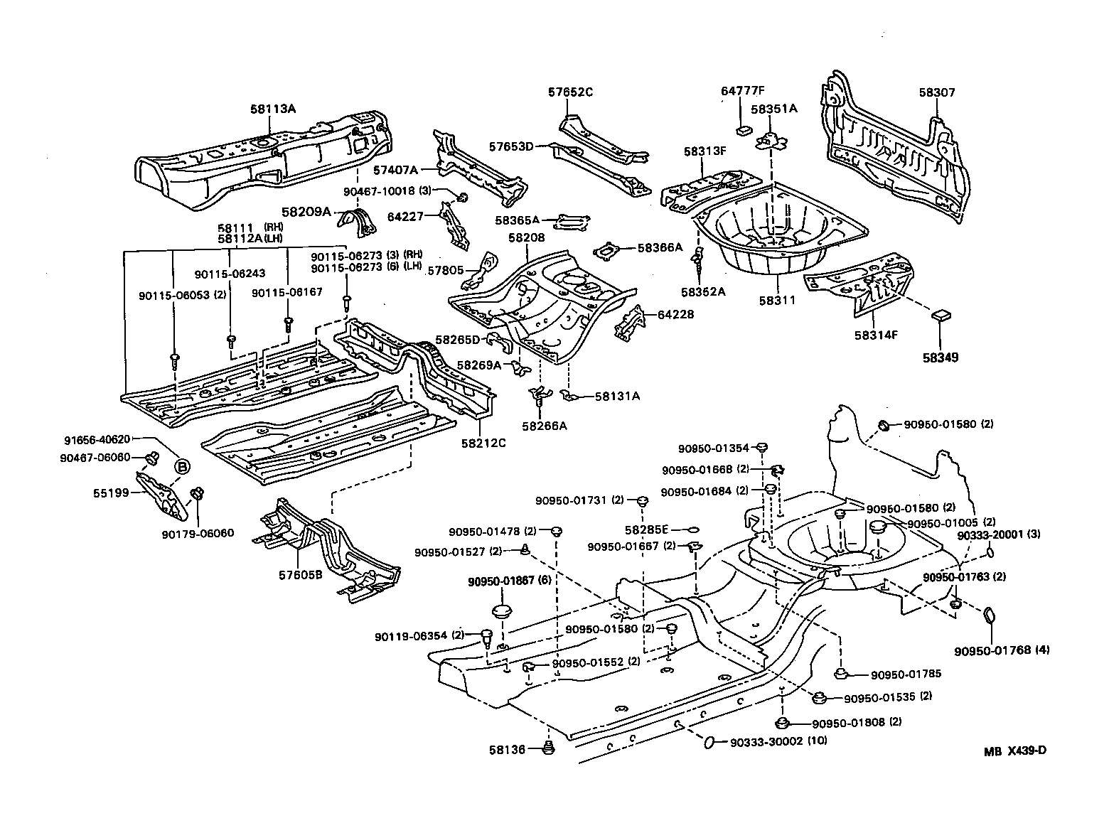 Exploded illustration MBX439D