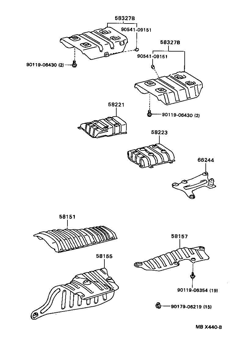 Exploded illustration MBX440B