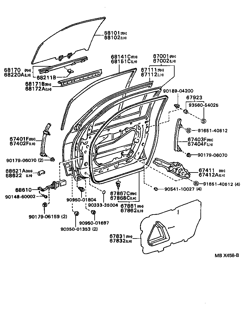 Exploded illustration MBX458B