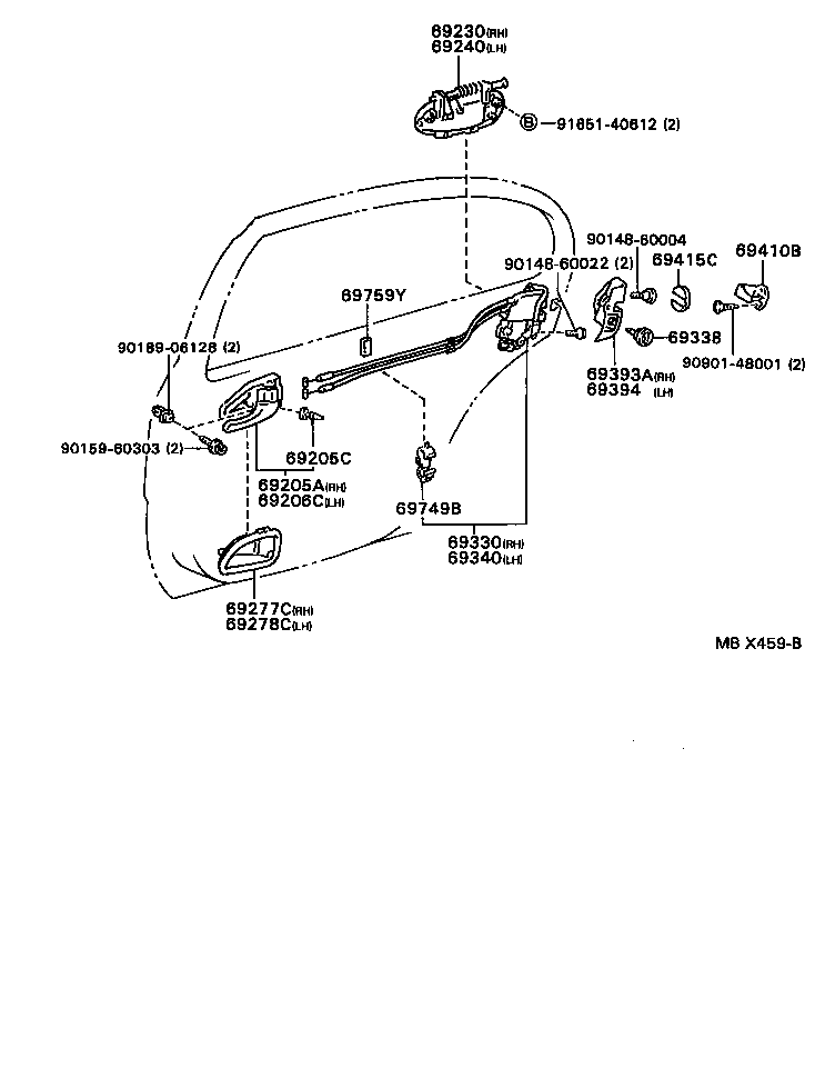 Exploded illustration MBX459B