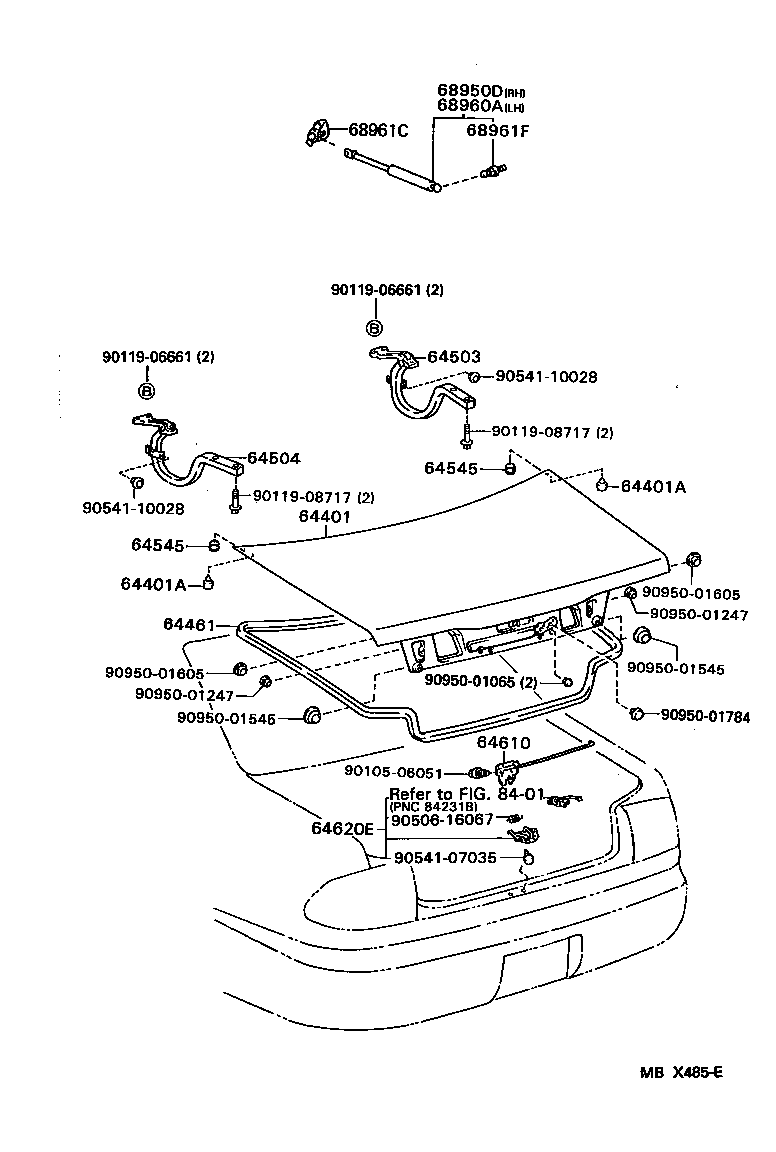 Exploded illustration MBX485E