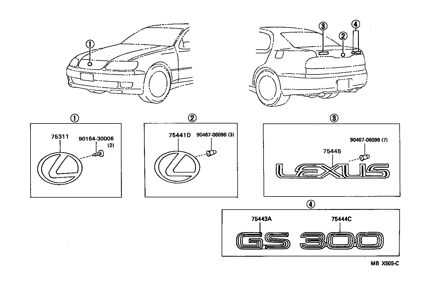 Exploded illustration MBX505C