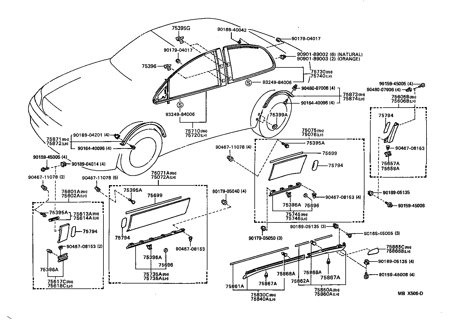 Exploded illustration MBX506D