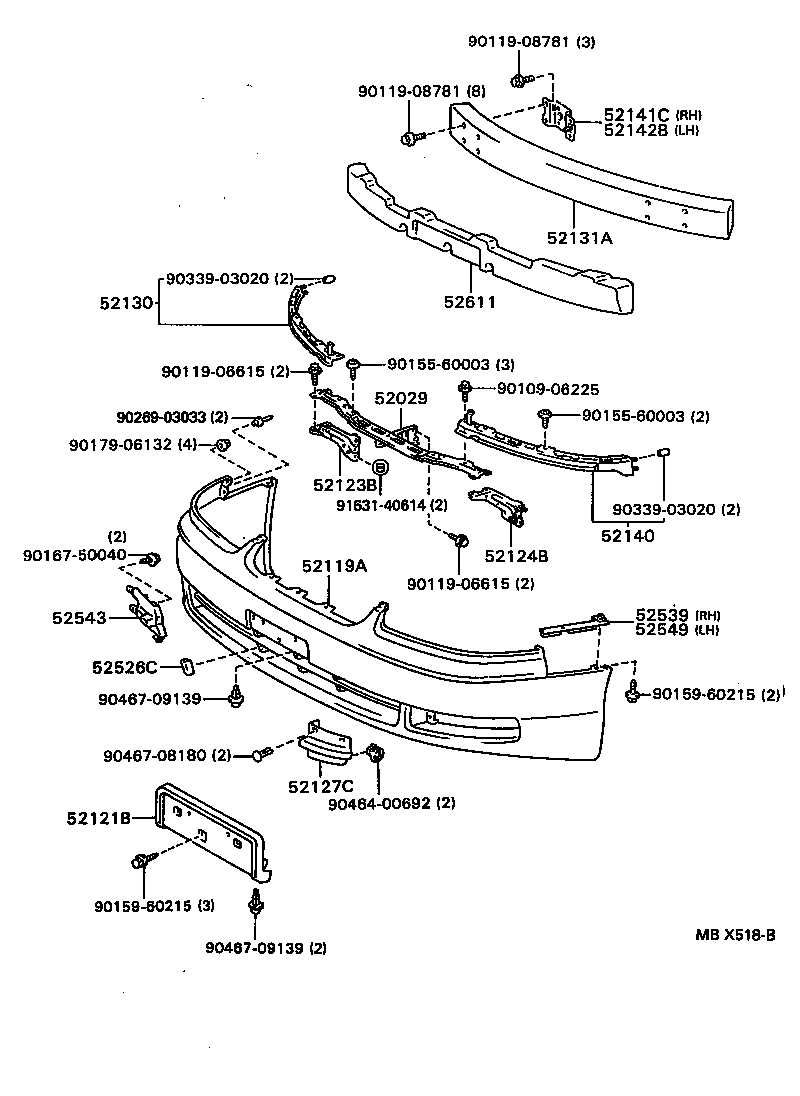 Exploded illustration MBX518B