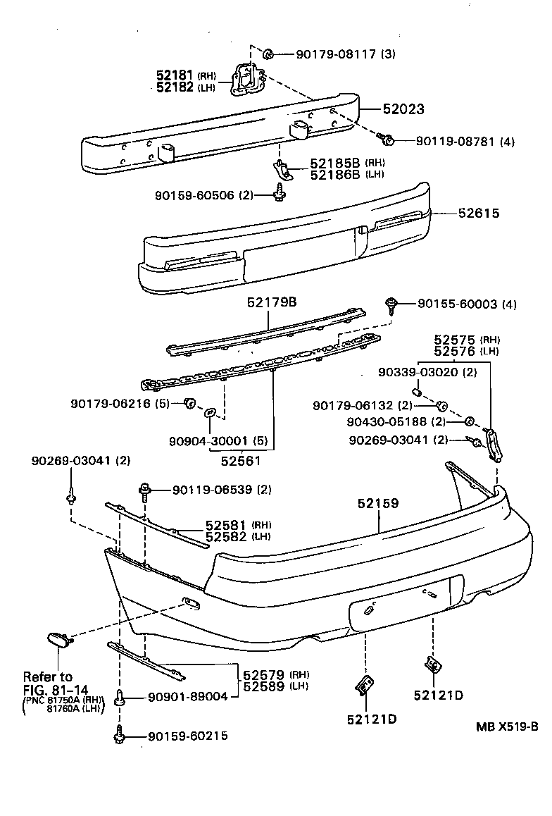 Exploded illustration MBX519B