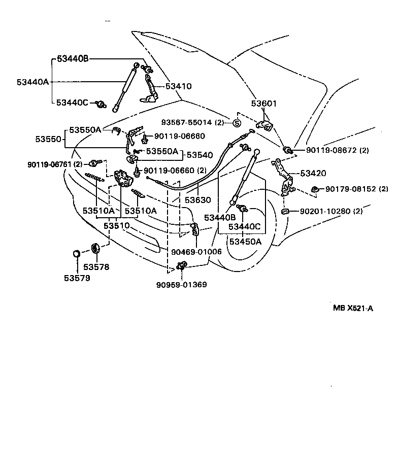 Exploded illustration MBX521A
