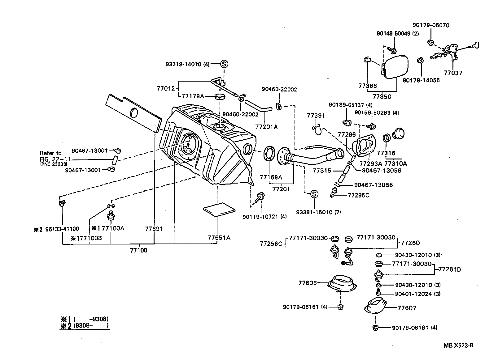 Exploded illustration MBX523B