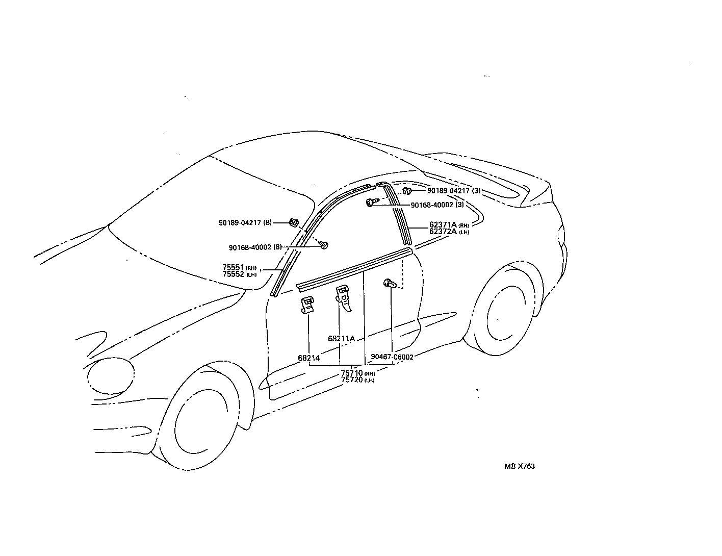 Exploded illustration MBX763