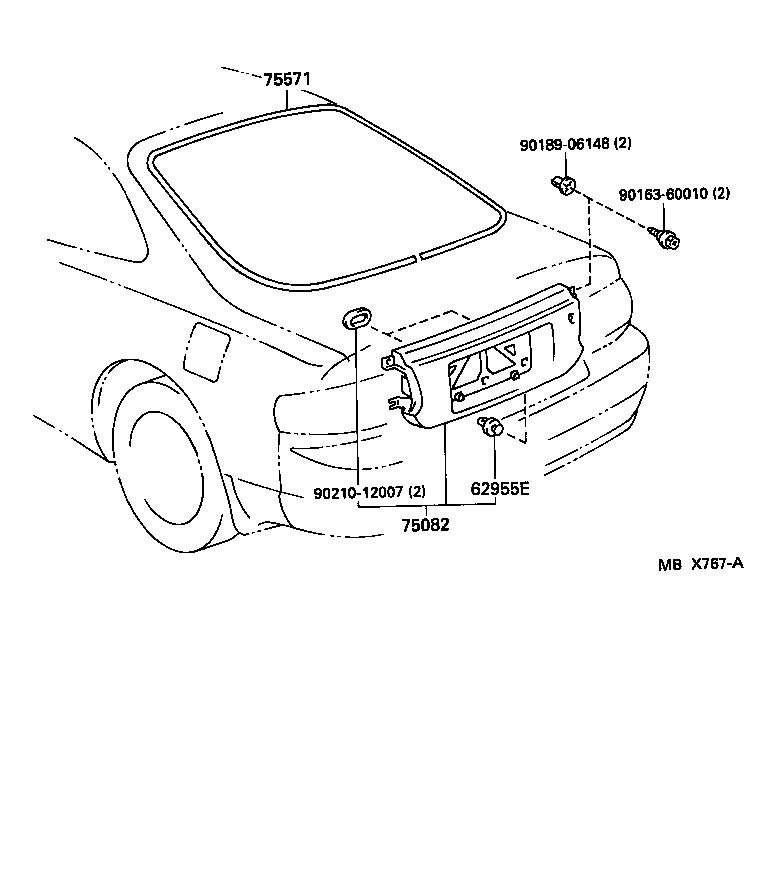 Exploded illustration MBX767A