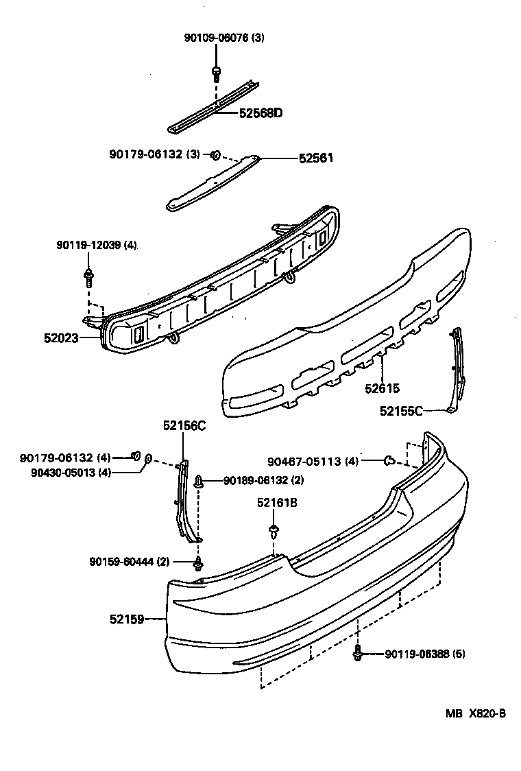 Exploded illustration MBX820B
