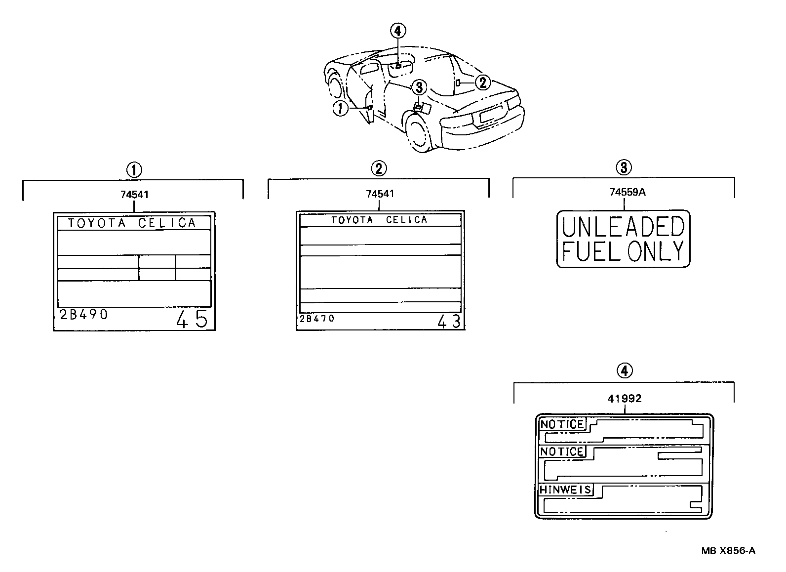 Exploded illustration MBX856A