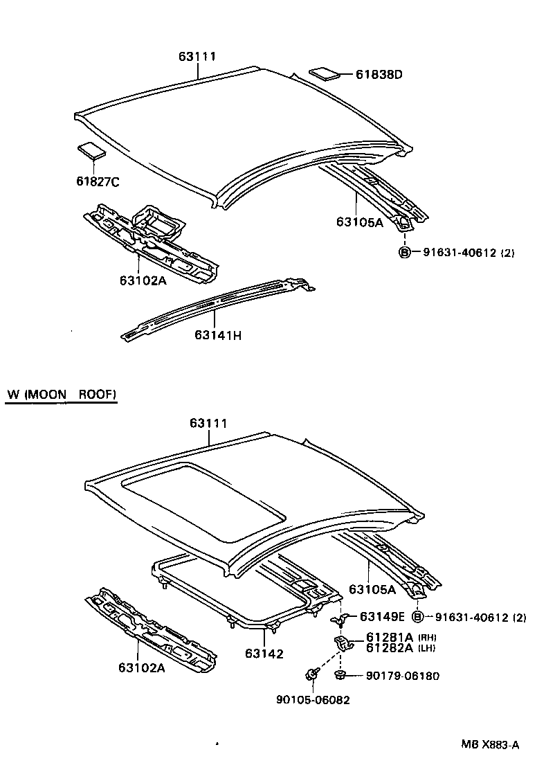 Exploded illustration MBX883A