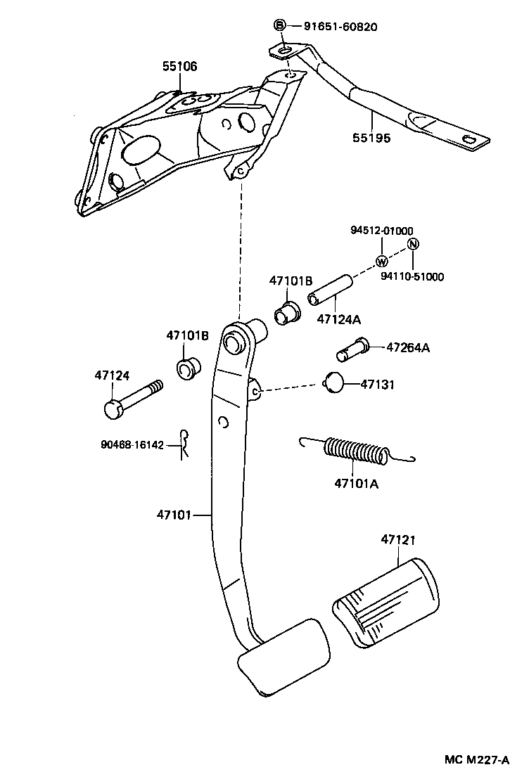 Exploded illustration MCM227A