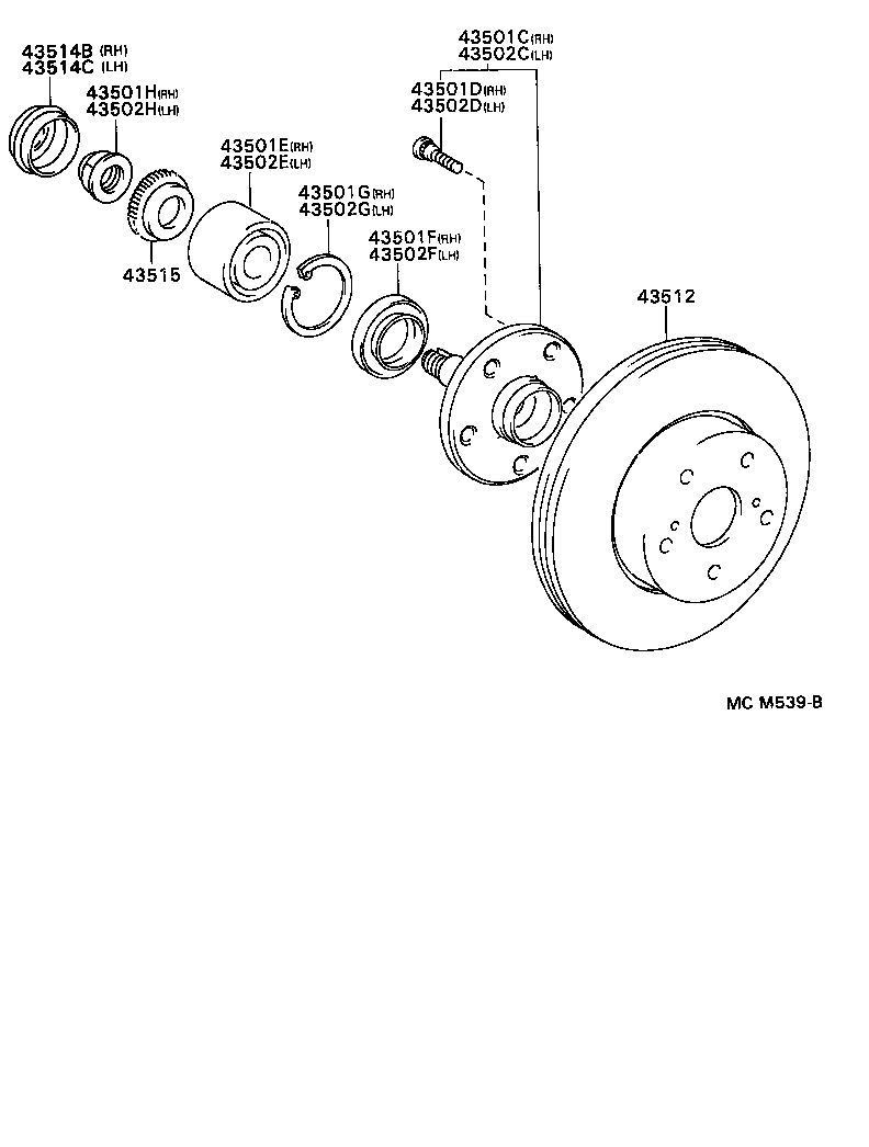 Exploded illustration MCM539B