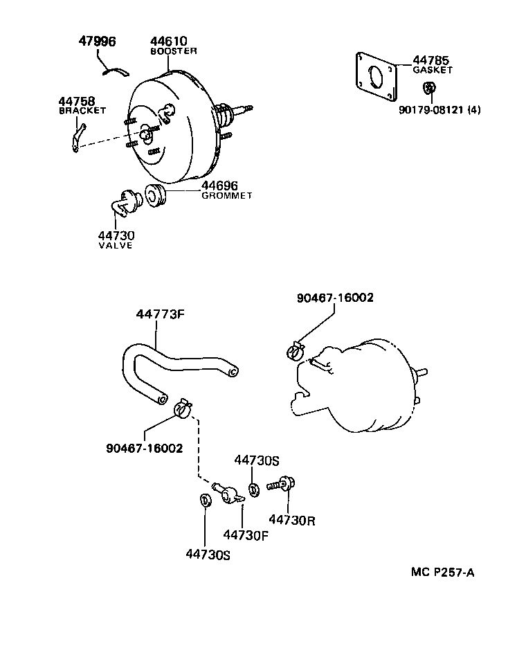 Exploded illustration MCP257A