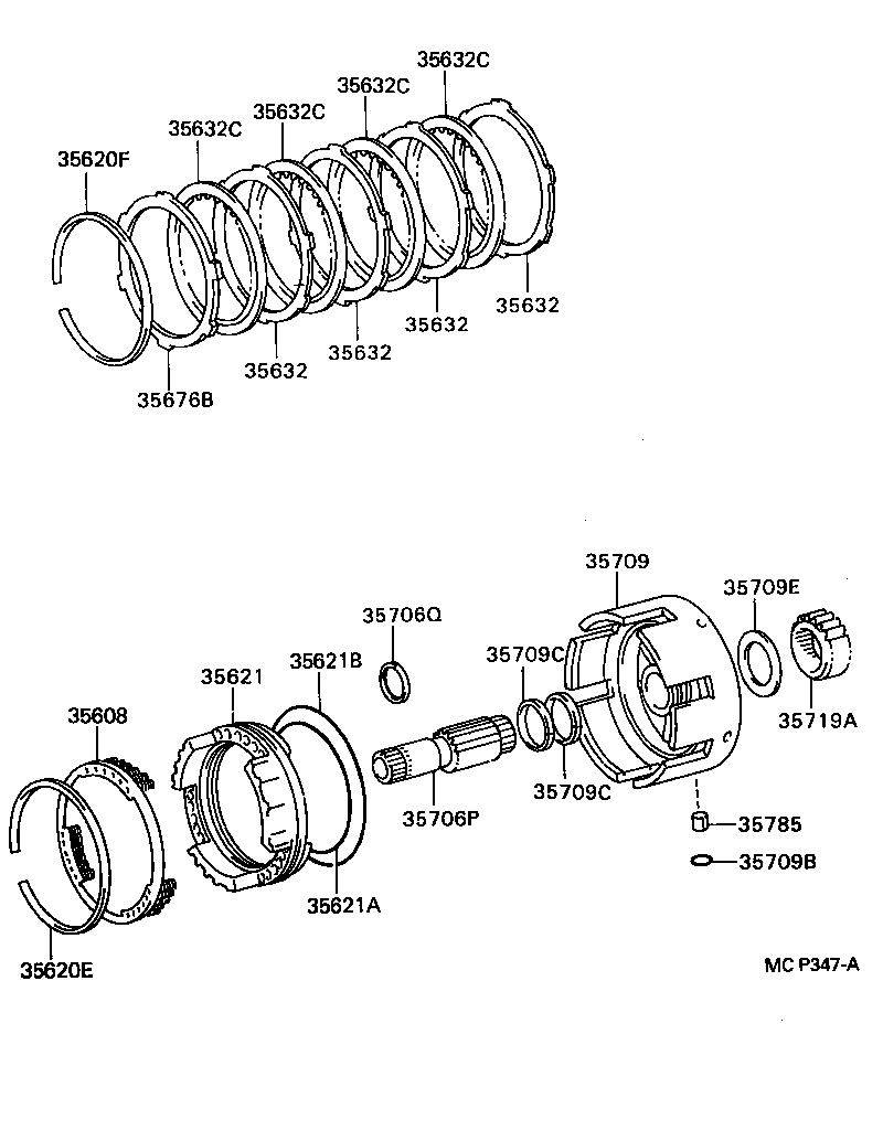 Exploded illustration MCP347A