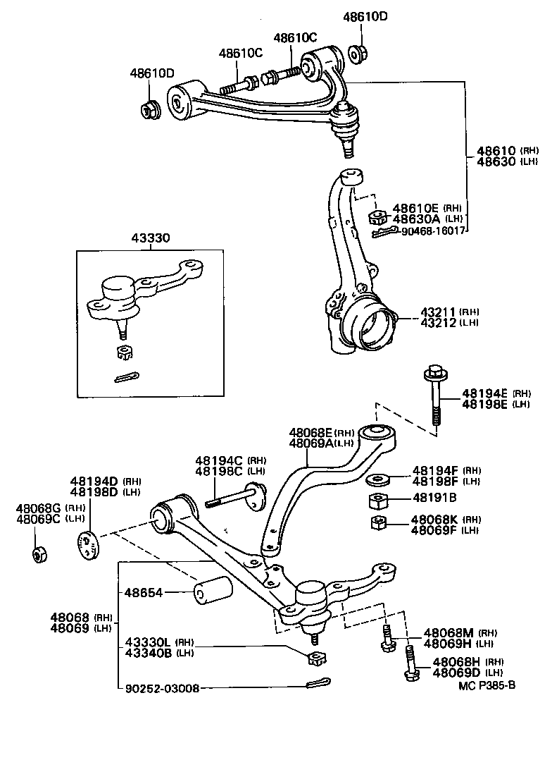 Exploded illustration MCP385B