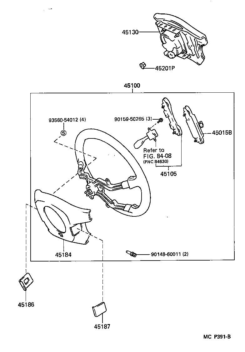 Exploded illustration MCP391B