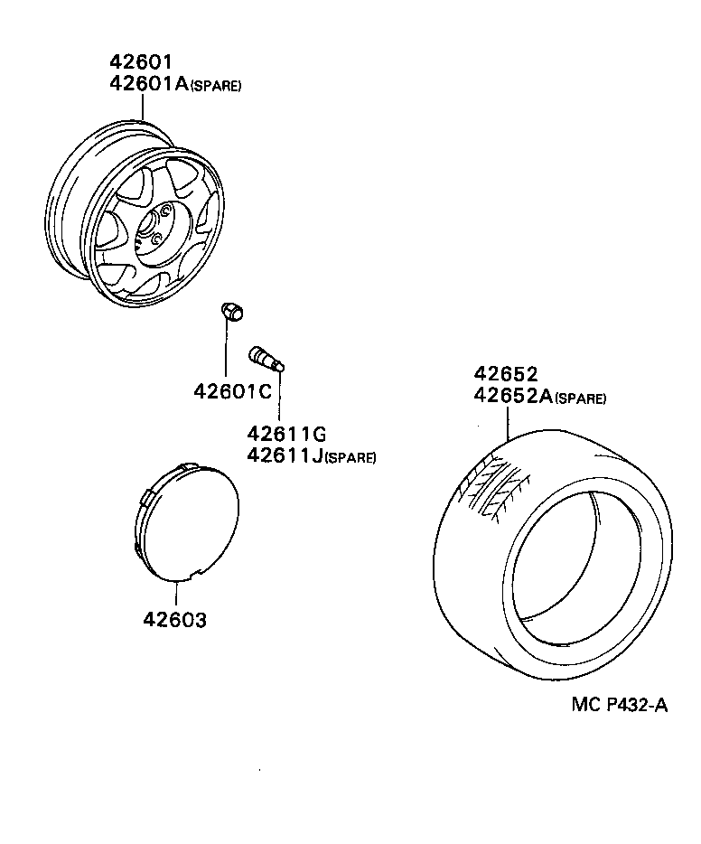 Exploded illustration MCP432A