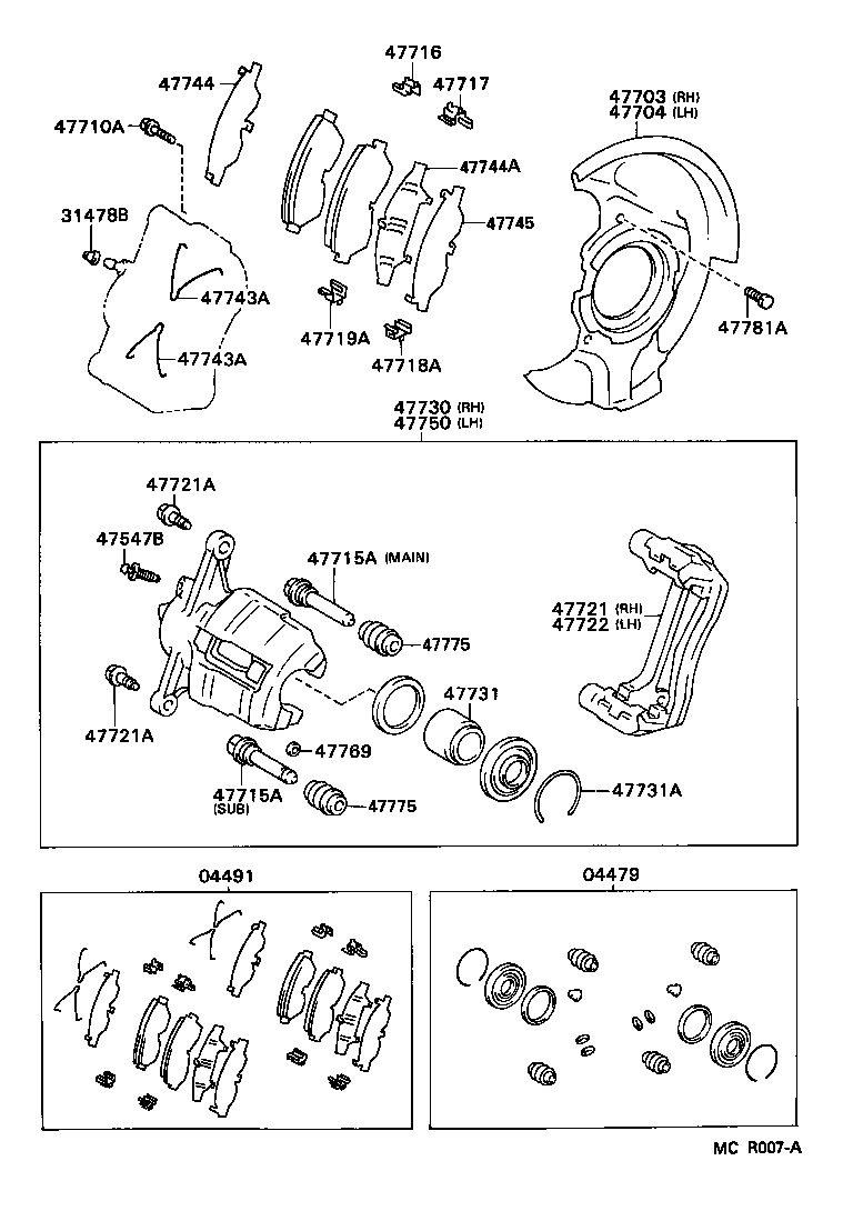 Exploded illustration MCR007A