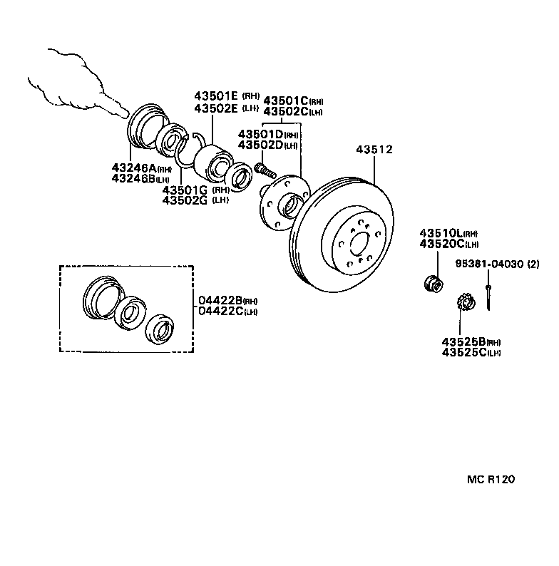 Exploded illustration MCR120