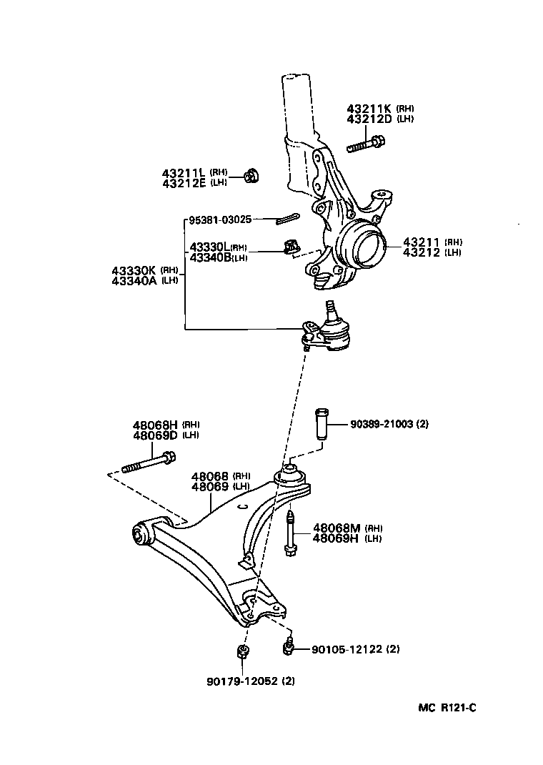 Exploded illustration MCR121C
