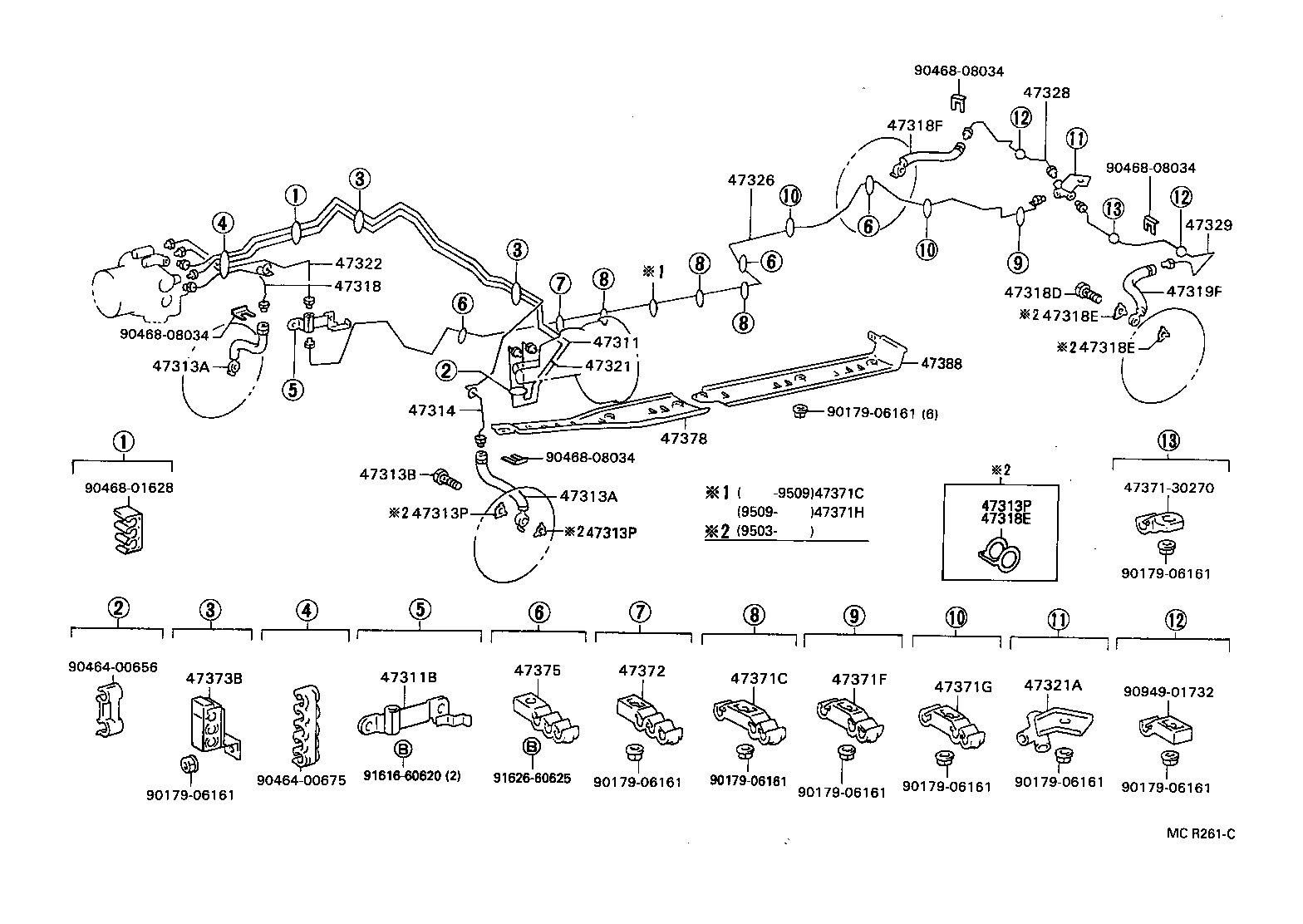 Exploded illustration MCR261C