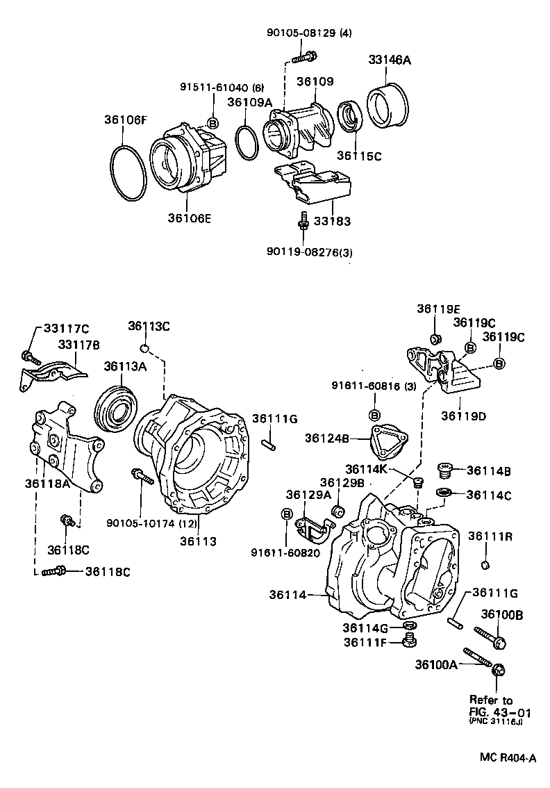 Exploded illustration MCR404A