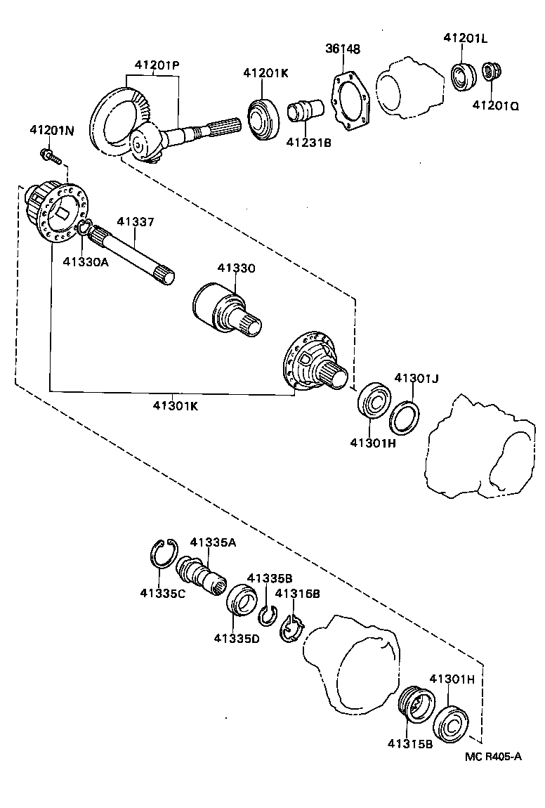 Exploded illustration MCR405A
