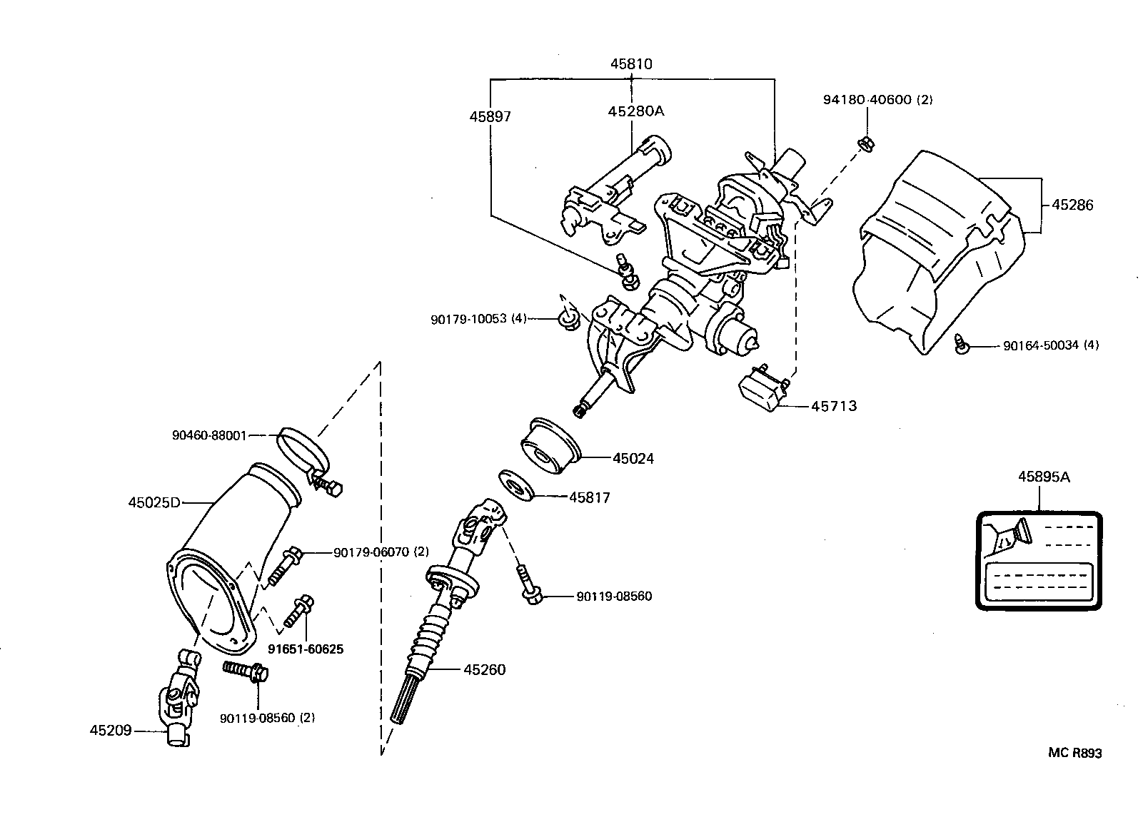 Exploded illustration MCR893