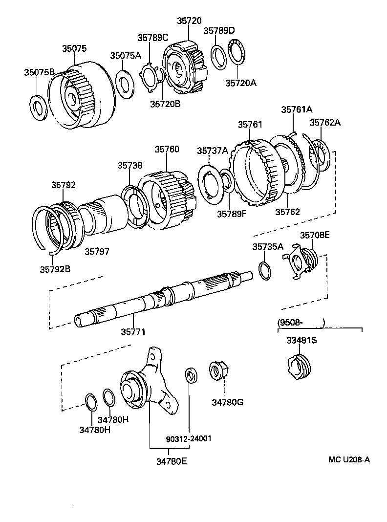 Exploded illustration MCU208A
