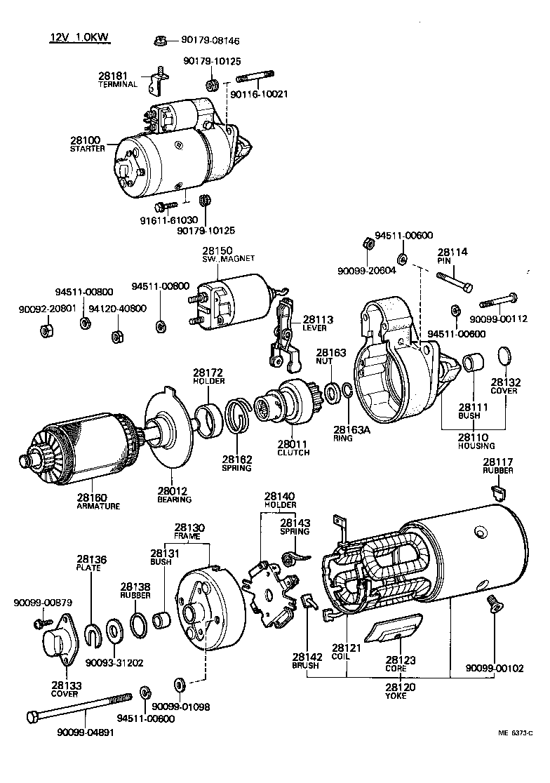 Exploded illustration ME6373C