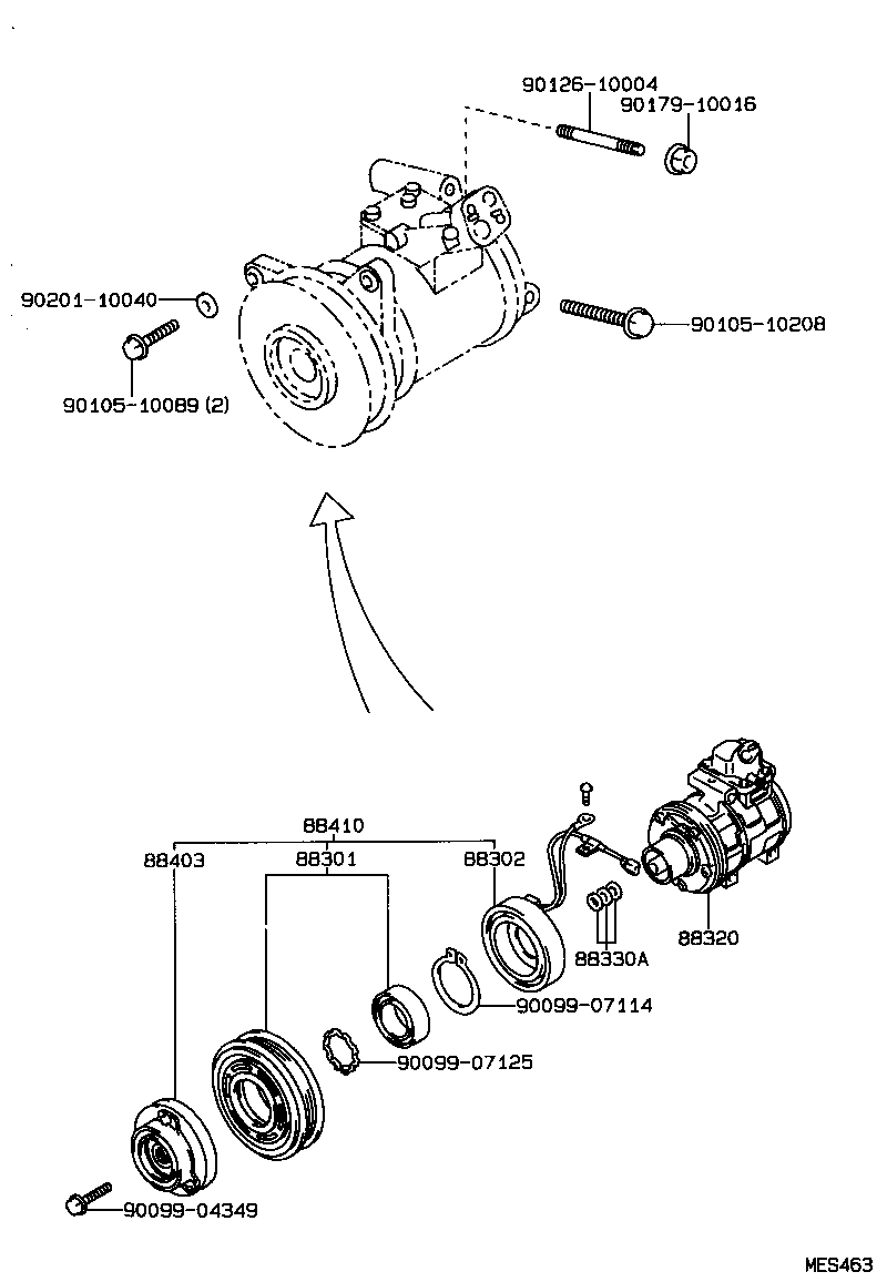 Exploded illustration MES463