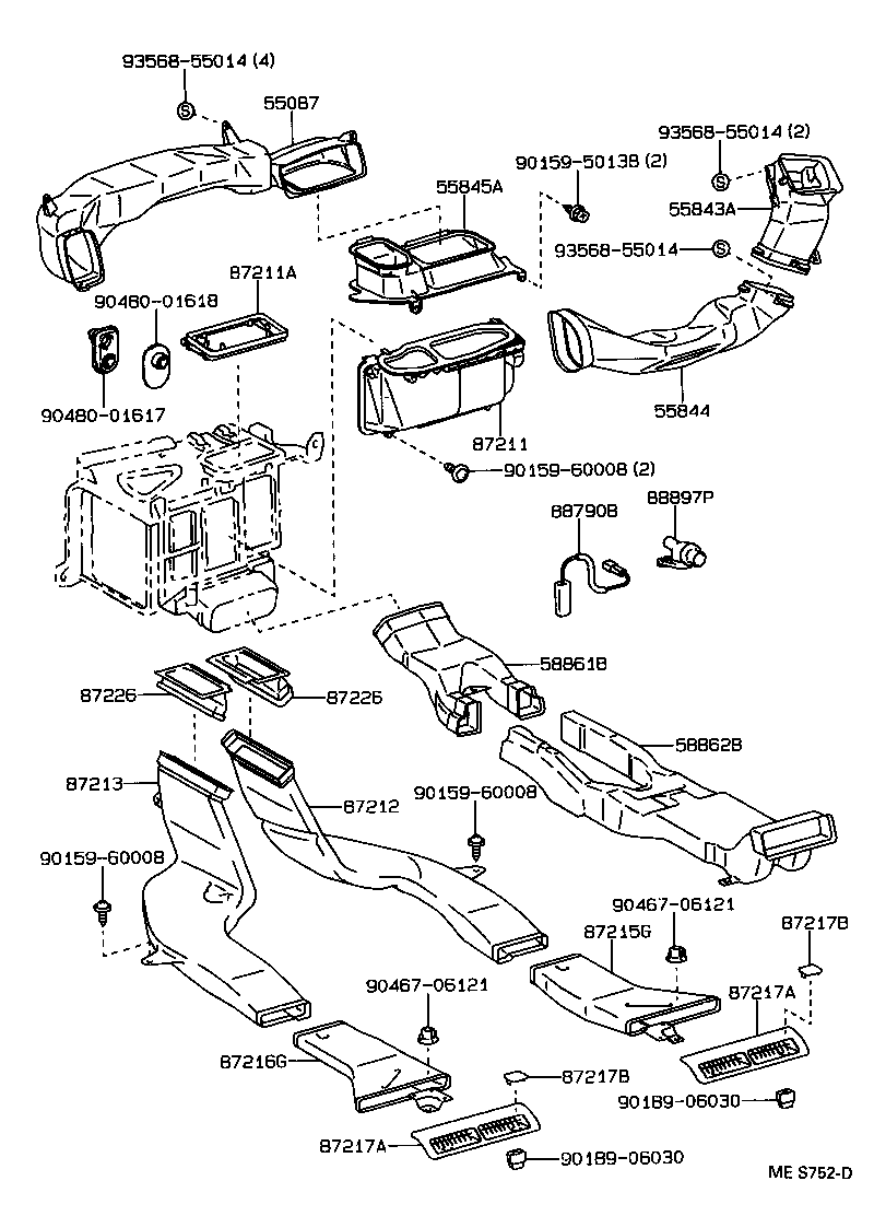Exploded illustration MES752D