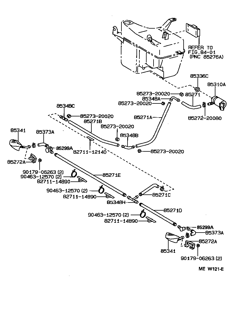 Exploded illustration MEW121E
