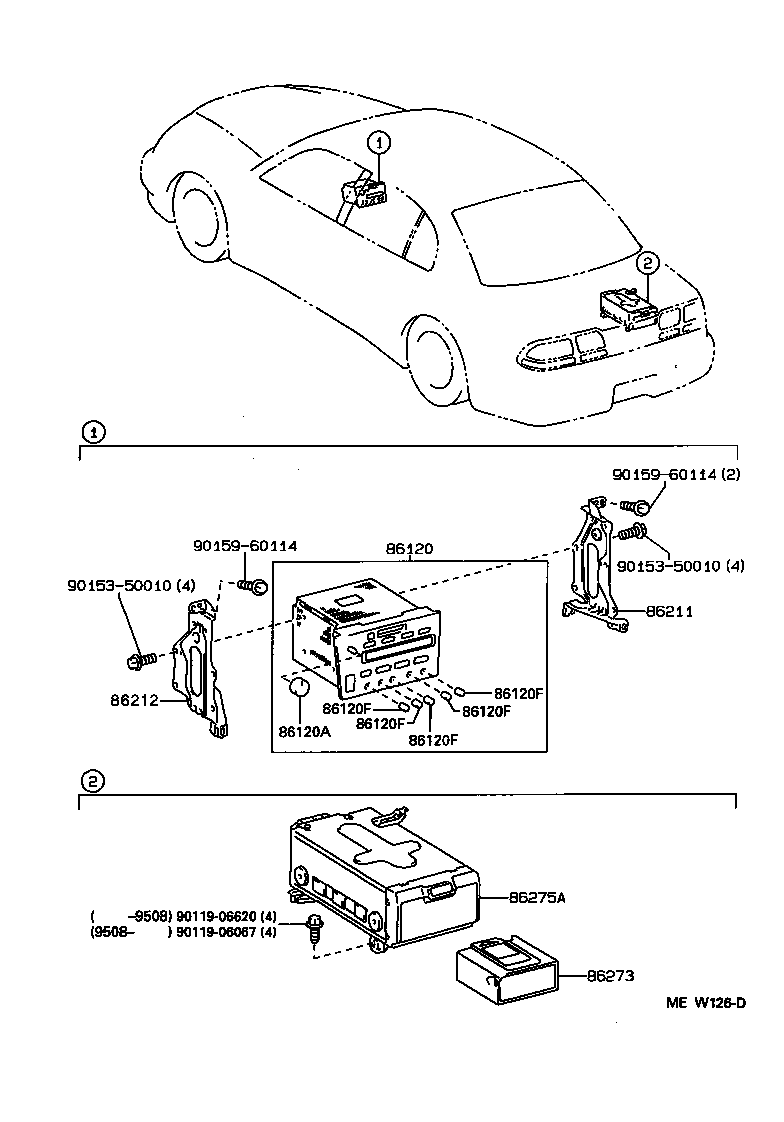 Exploded illustration MEW126D