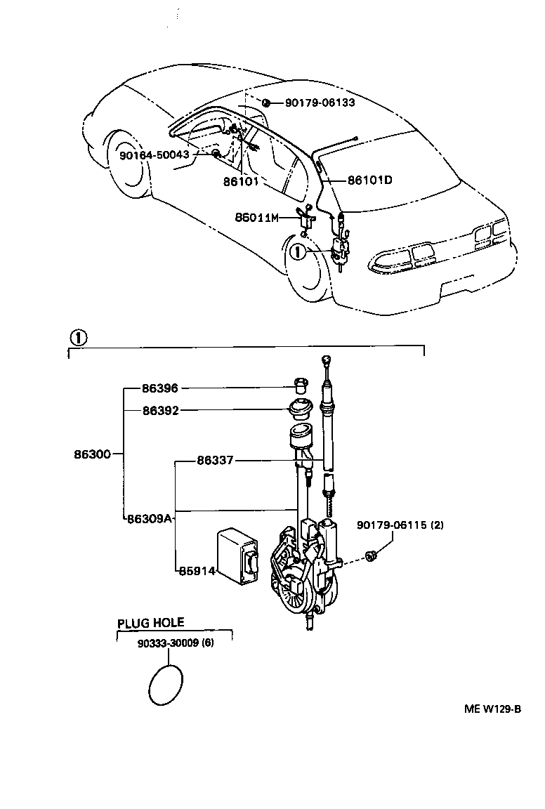 Exploded illustration MEW129B