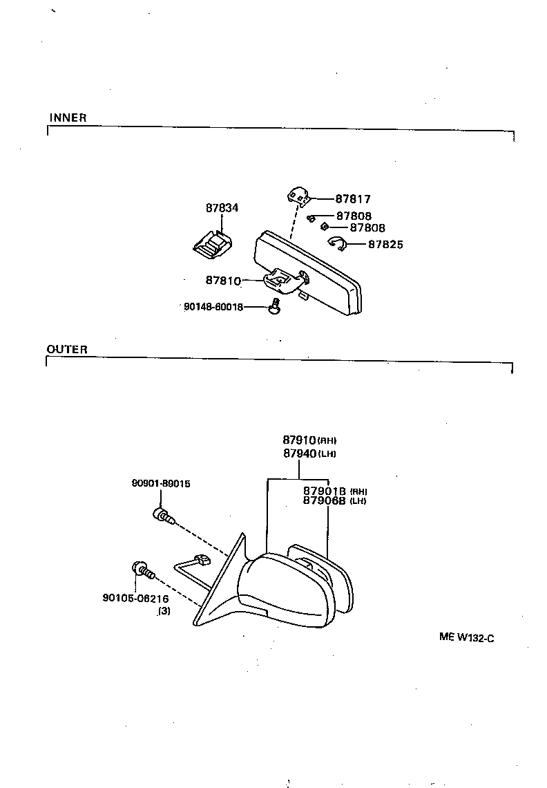Exploded illustration MEW132C