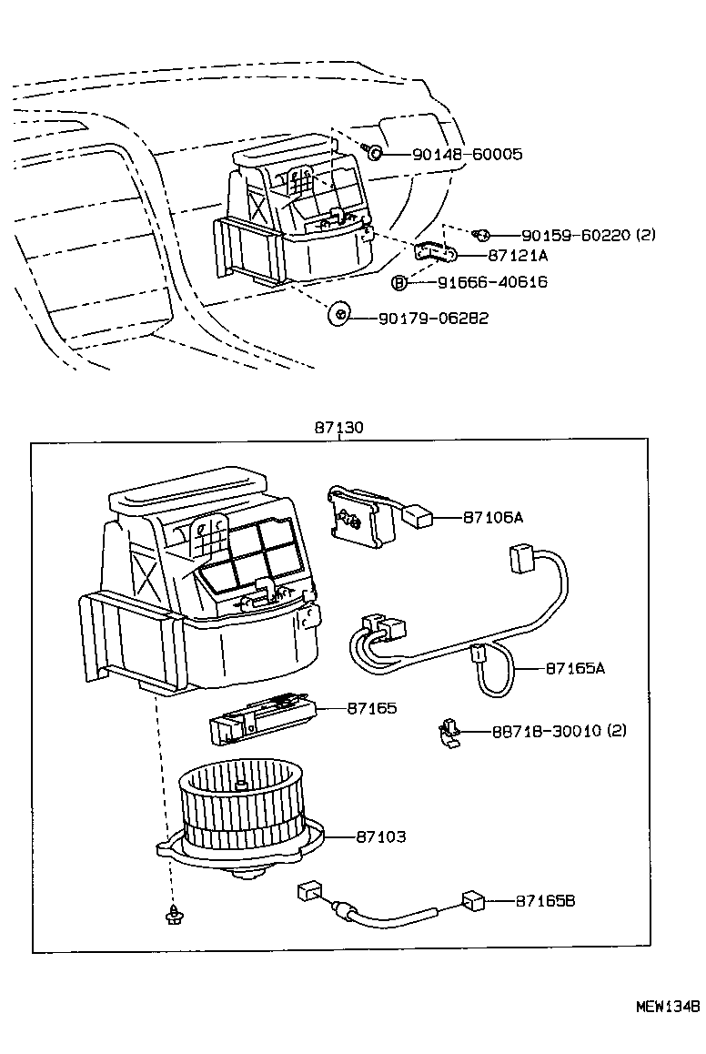 Exploded illustration MEW134B