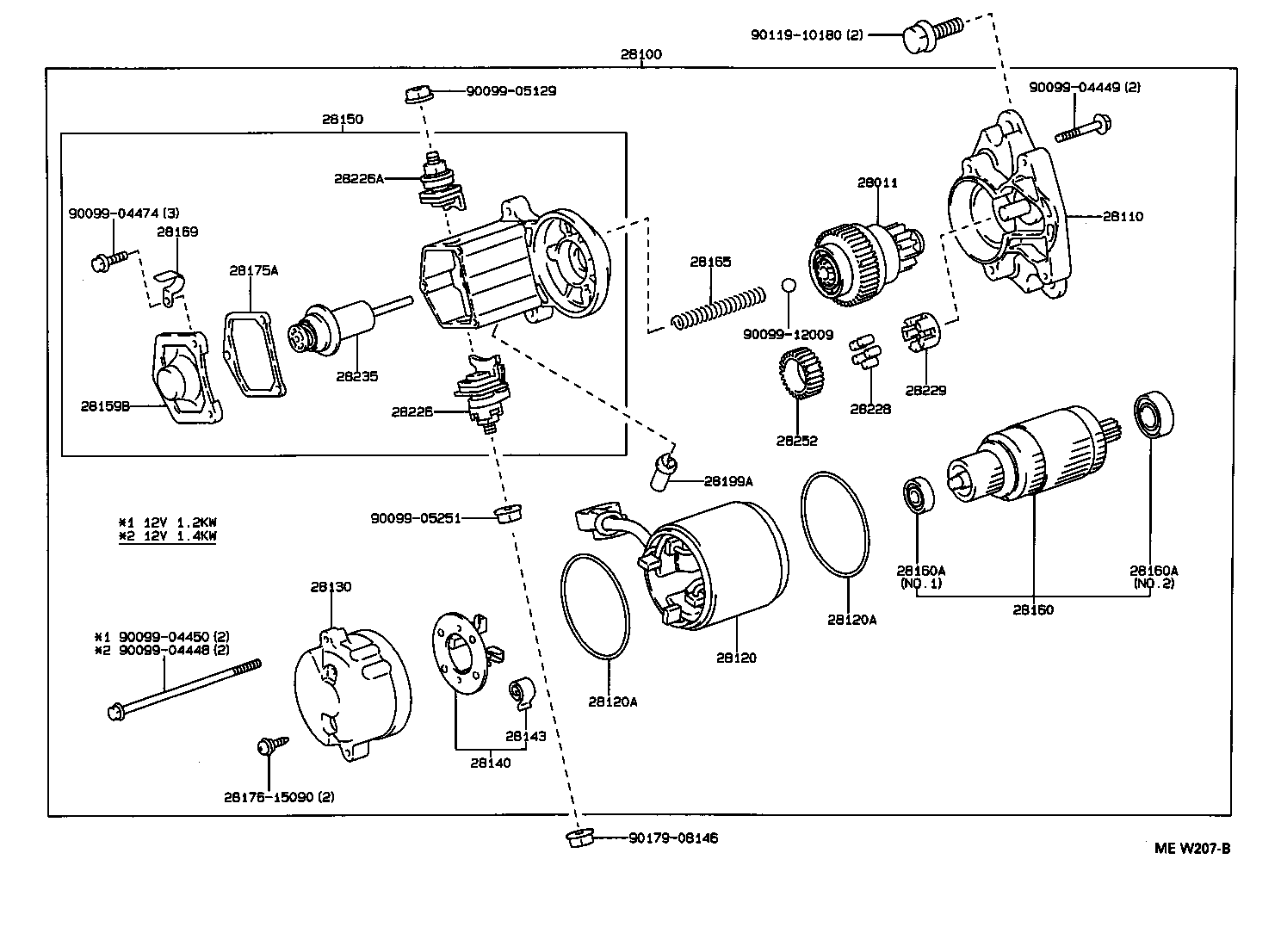 Exploded illustration MEW207B