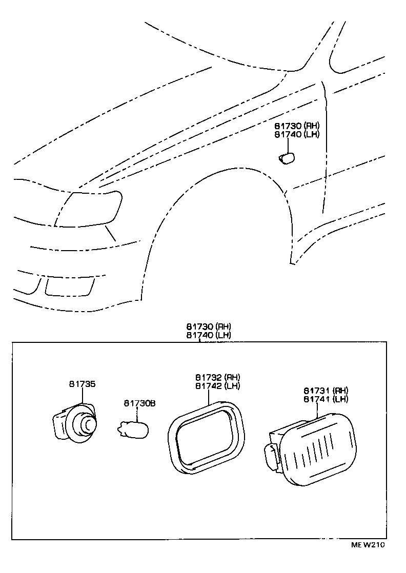 Exploded illustration MEW210