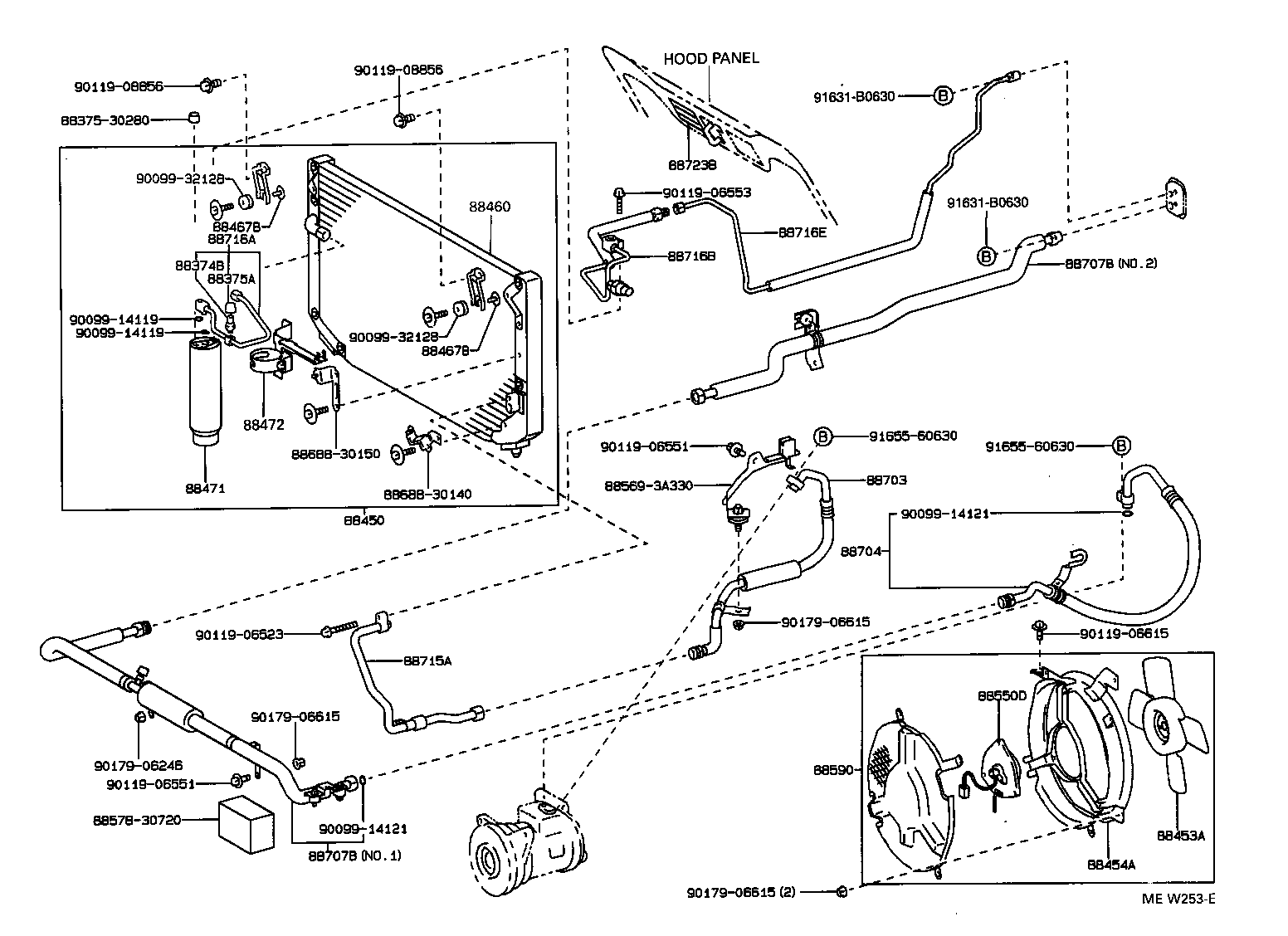 Exploded illustration MEW253E