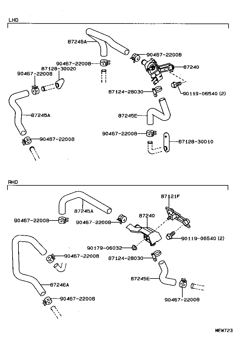 Exploded illustration MEW723