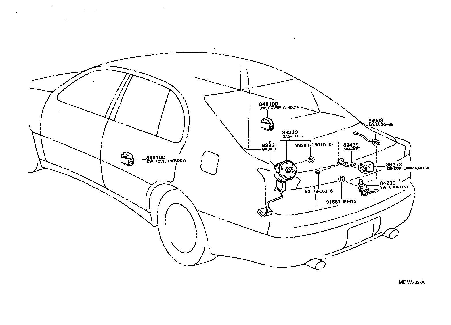 Exploded illustration MEW739A