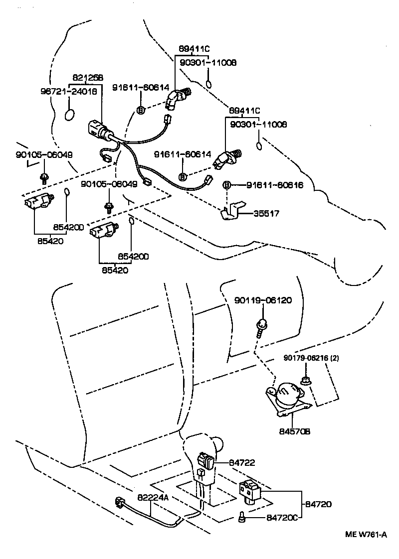 Exploded illustration MEW761A
