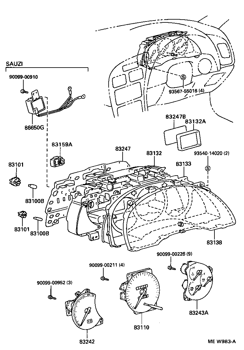 Exploded illustration MEW983A