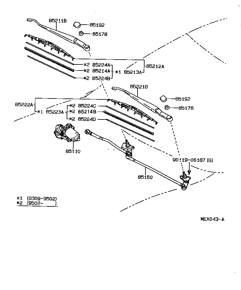 Exploded illustration MEX043A